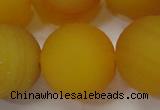 CAG6726 15 inches 20mm round yellow pilates agate beads