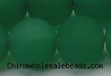 CAG6736 15 inches 20mm round green pilates agate beads