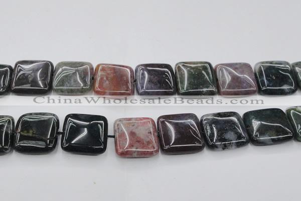 CAG6782 15.5 inches 20*20mm square Indian agate beads wholesale