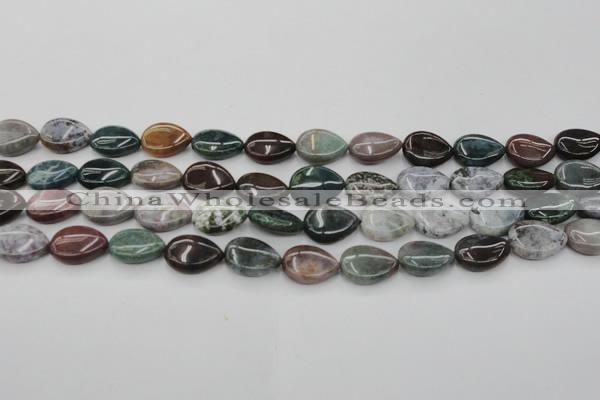CAG6801 15.5 inches 10*14mm flat teardrop Indian agate beads
