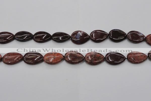 CAG6807 15.5 inches 18*25mm flat teardrop Indian agate beads