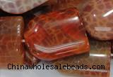 CAG684 15.5 inches 25*30mm freeform natural fire agate beads