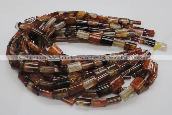 CAG688 15.5 inches 13*18mm rectangle dragon veins agate beads