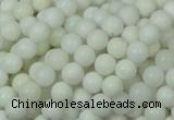 CAG705 15.5 inches 6mm round white agate gemstone beads wholesale