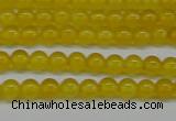 CAG7100 15.5 inches 4mm round yellow agate gemstone beads