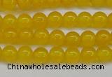 CAG7101 15.5 inches 6mm round yellow agate gemstone beads