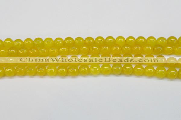 CAG7104 15.5 inches 12mm round yellow agate gemstone beads