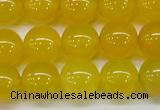 CAG7105 15.5 inches 14mm round yellow agate gemstone beads