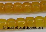 CAG7115 15.5 inches 10*12mm apple-shaped yellow agate gemstone beads