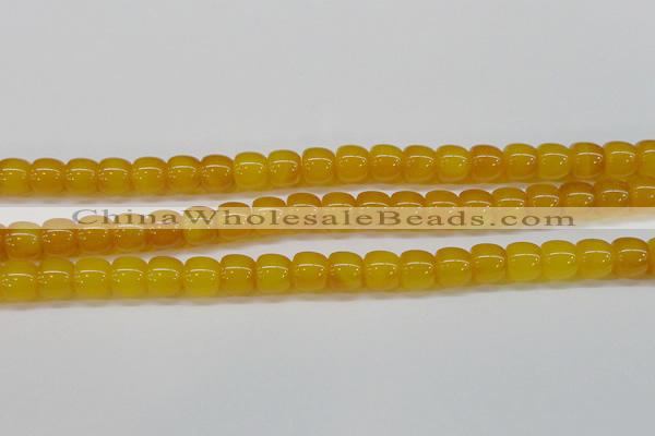 CAG7115 15.5 inches 10*12mm apple-shaped yellow agate gemstone beads