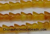 CAG7118 15.5 inches 9*11mm vase-shaped yellow agate gemstone beads