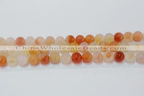 CAG7135 15.5 inches 14mm round red agate gemstone beads