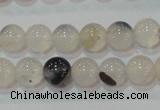 CAG7141 15.5 inches 6mm round Montana agate gemstone beads