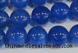 CAG7162 15.5 inches 12mm round blue agate gemstone beads