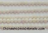 CAG7181 15.5 inches 3mm round white agate gemstone beads