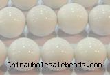 CAG7182 15.5 inches 14mm round white agate gemstone beads