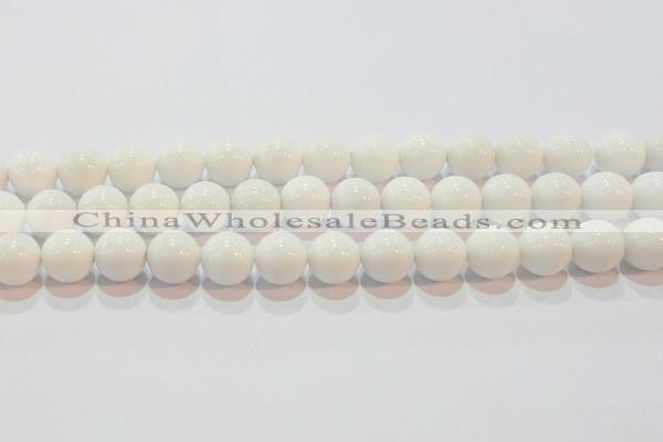 CAG7182 15.5 inches 14mm round white agate gemstone beads