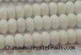 CAG7191 15.5 inches 5*8mm rondelle white agate gemstone beads