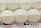 CAG7215 15.5 inches 14*14mm pumpkin white agate gemstone beads