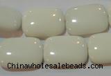 CAG7246 15.5 inches 12*16mm rectangle white agate gemstone beads
