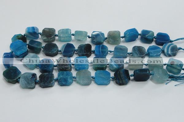 CAG7353 15.5 inches 14*15mm - 16*18mm octagonal dragon veins agate beads