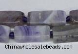 CAG7375 15.5 inches 8*20mm - 10*25mm cuboid dragon veins agate beads