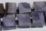 CAG7383 15.5 inches 11*12mm - 13*14mm cube dragon veins agate beads