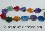 CAG7404 15.5 inches 22*25mm - 25*35mm freeform dragon veins agate beads