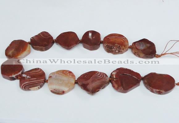 CAG7409 15.5 inches 25*30mm - 30*38mm freeform dragon veins agate beads
