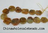 CAG7412 15.5 inches 25*27mm - 30*32mm freeform dragon veins agate beads