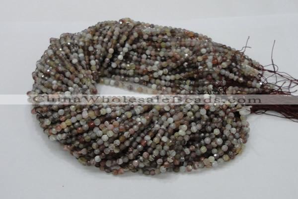CAG742 15.5 inches 4mm faceted round botswana agate beads wholesale