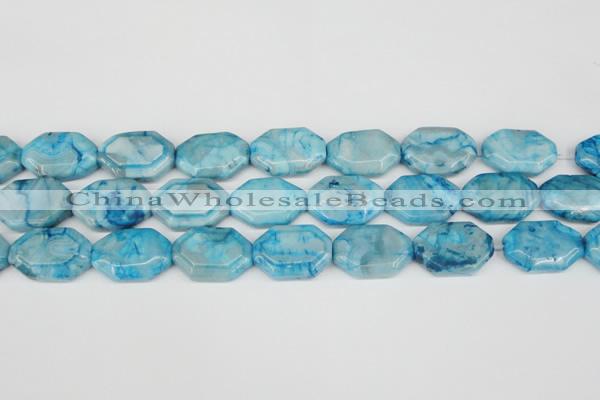 CAG7438 15.5 inches 20*30mm octagonal crazy lace agate beads