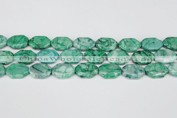CAG7439 15.5 inches 20*30mm octagonal crazy lace agate beads
