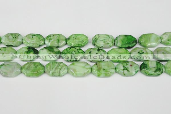 CAG7440 15.5 inches 20*30mm octagonal crazy lace agate beads