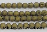 CAG7446 15.5 inches 6mm round plated druzy agate beads wholesale