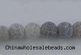 CAG7478 15.5 inches 4mm round frosted agate beads wholesale