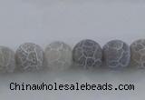CAG7480 15.5 inches 8mm round frosted agate beads wholesale