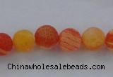 CAG7498 15.5 inches 12mm round frosted agate beads wholesale
