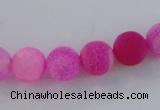 CAG7507 15.5 inches 14mm round frosted agate beads wholesale