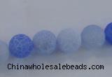 CAG7526 15.5 inches 4mm round frosted agate beads wholesale