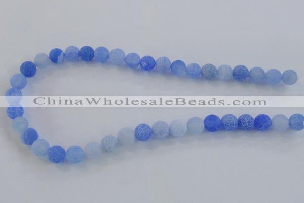 CAG7526 15.5 inches 4mm round frosted agate beads wholesale