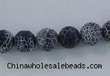 CAG7563 15.5 inches 14mm round frosted agate beads wholesale