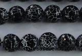 CAG7603 15.5 inches 10mm faceted round frosted agate beads wholesale