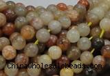 CAG762 15.5 inches 6mm round yellow agate gemstone beads wholesale