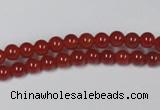 CAG7854 15.5 inches 2mm round red agate beads wholesale