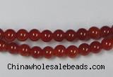 CAG7856 15.5 inches 4mm round red agate beads wholesale