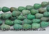 CAG7894 15.5 inches 6*10mm teardrop grass agate beads wholesale