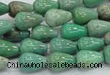 CAG7897 15.5 inches 10*14mm teardrop grass agate beads wholesale