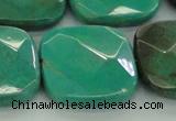 CAG7919 15.5 inches 35*35mm faceted square grass agate beads