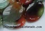 CAG799 15.5 inches 22*30mm oval rainbow agate gemstone beads